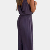 Donatella Jumpsuit with Gold Details and Wide Leg