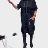 Marieta | Modern Dress with Hood and Patch