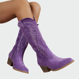 Botins ocidentais bordados com estilo