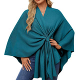 Maegan | Elegante xale tipo poncho com design frontal macio e aberto