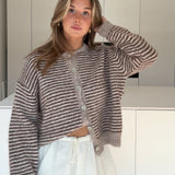 Camisola macia às riscas