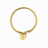 Bracelete Dourado em Formato de Coração