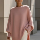 Camisola Poncho em Malha Folgada