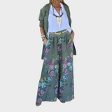 Wilma | Green Floral Jacket and Trouser Set