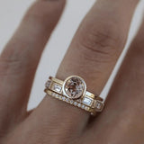 Elegant anel com revestimento