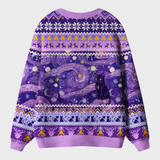Zenovia | Purplehecate Mystic Cat Beneath the Cosmic Veil Άσχημα Φούτερ