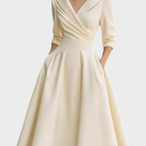 Gabriella | Elegant Midi Dress with Refined Details and Practical Pockets