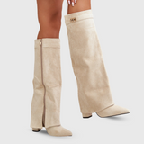 Botas de cano alto com design elegante