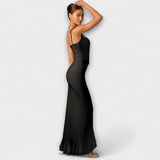 Bella - Vestido de cetim com corpete