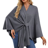 Maegan | Elegante xale tipo poncho com design frontal macio e aberto