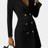 Heidi Elegant Double-Breasted Blazer Dress