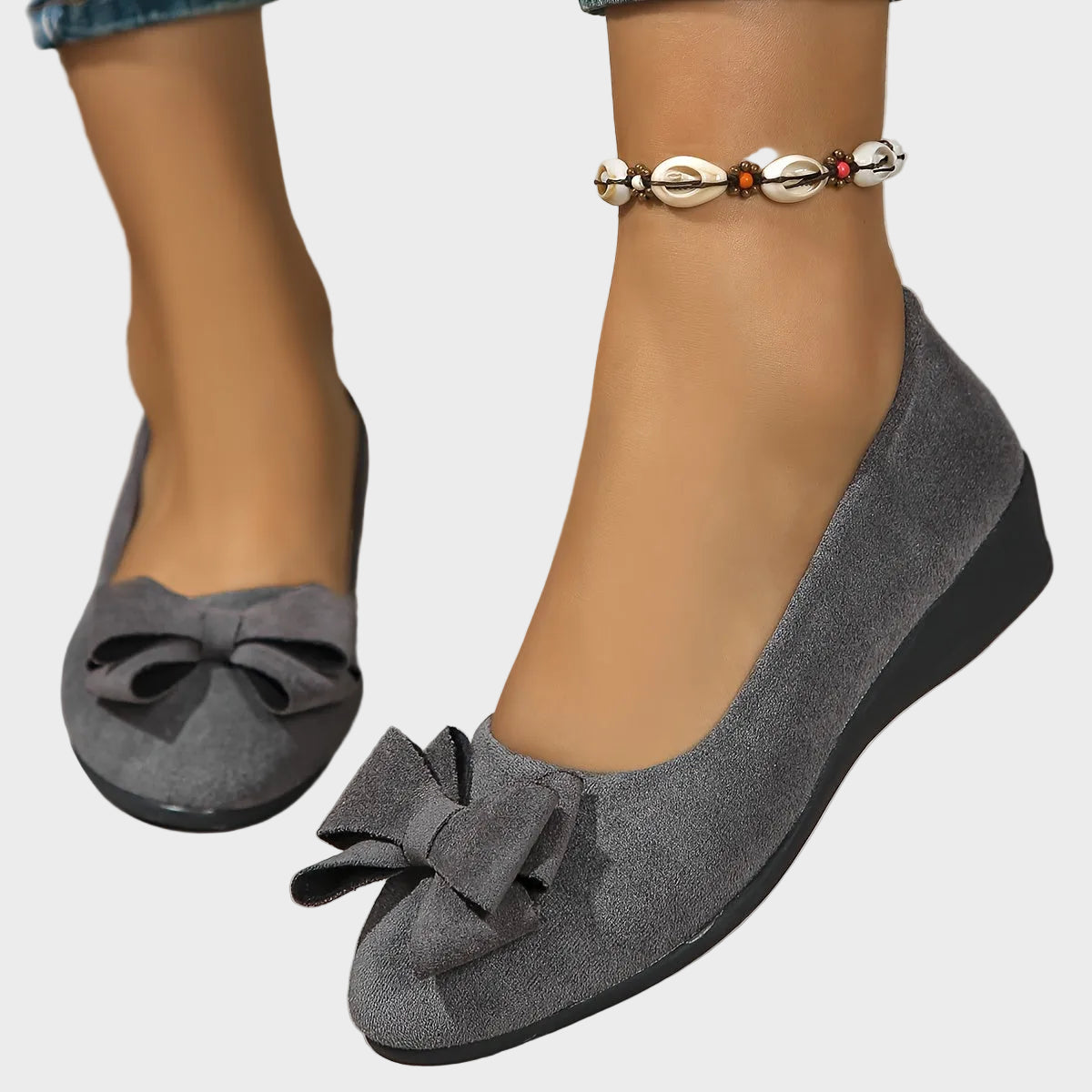 Fransiska - Mocasins Antiderrapantes Respiráveis com Laço