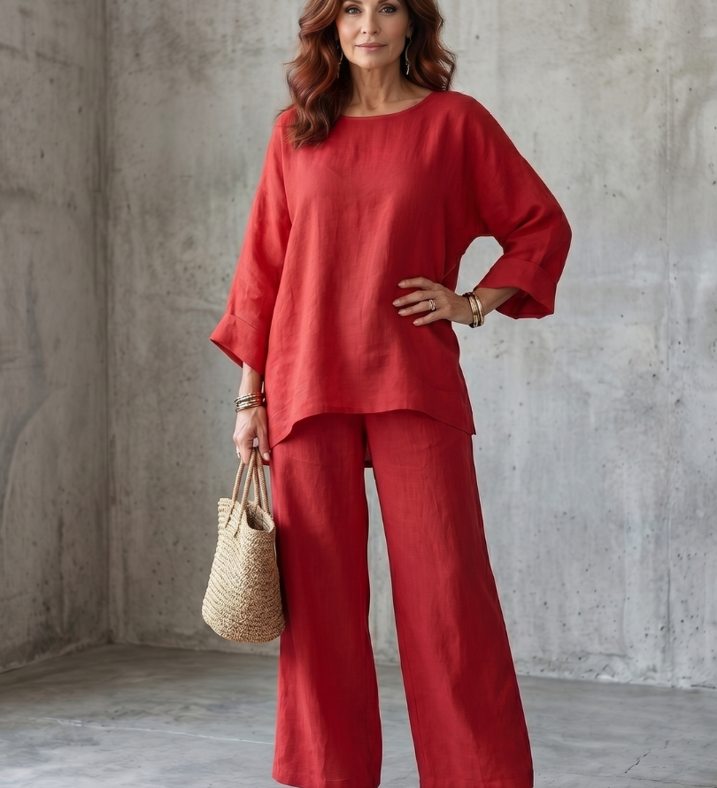 Prue | Σετ Τουνίκ Oversized με Παντελόνι Φαρδύ