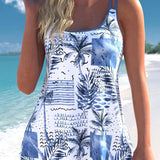 Paige | Ζωντανό Floral Tankini-Σετ