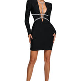 Hazel - Mini Bandage Φόρεμα με Στρας (Diamante Mini Bandage Dress)