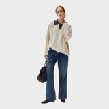 Rona | Camisola de malha com gola contrastante