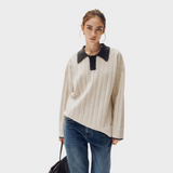 Rona | Camisola de malha com gola contrastante