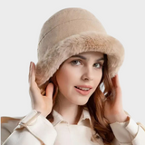 Lyka | Women's Winter Bucket Hat with Rich Fringes – Comfortable, Ear-Protective, Multifunctional Cold Weather Hat