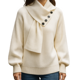 Aurelia camisola de malha com gola de cachecol