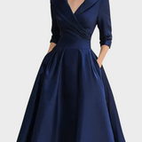 Gabriella | Elegant Midi Dress with Refined Details and Practical Pockets