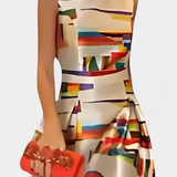 Zara Boho Embroidered Dress with V Neckline