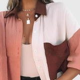 Juniper Button-Front Color Block Shirt