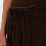 Eranda Μάξι Φόρεμα από Διαφανή Δραπέ Ύφανση Off-Shoulder