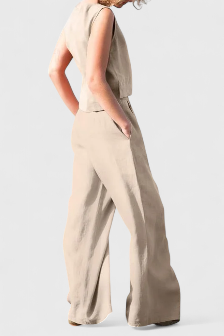 Yvanne Καλοκαιρινό Αμάνικο Vintage Σετ