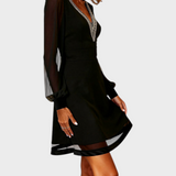 Rica | Slimming Dress with V-Neck and Inserts