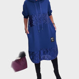 Marieta | Modern Dress with Hood and Patch