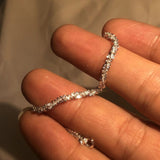 Bracelete Prateado Brilhante