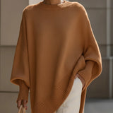 Camisola Poncho em Malha Folgada