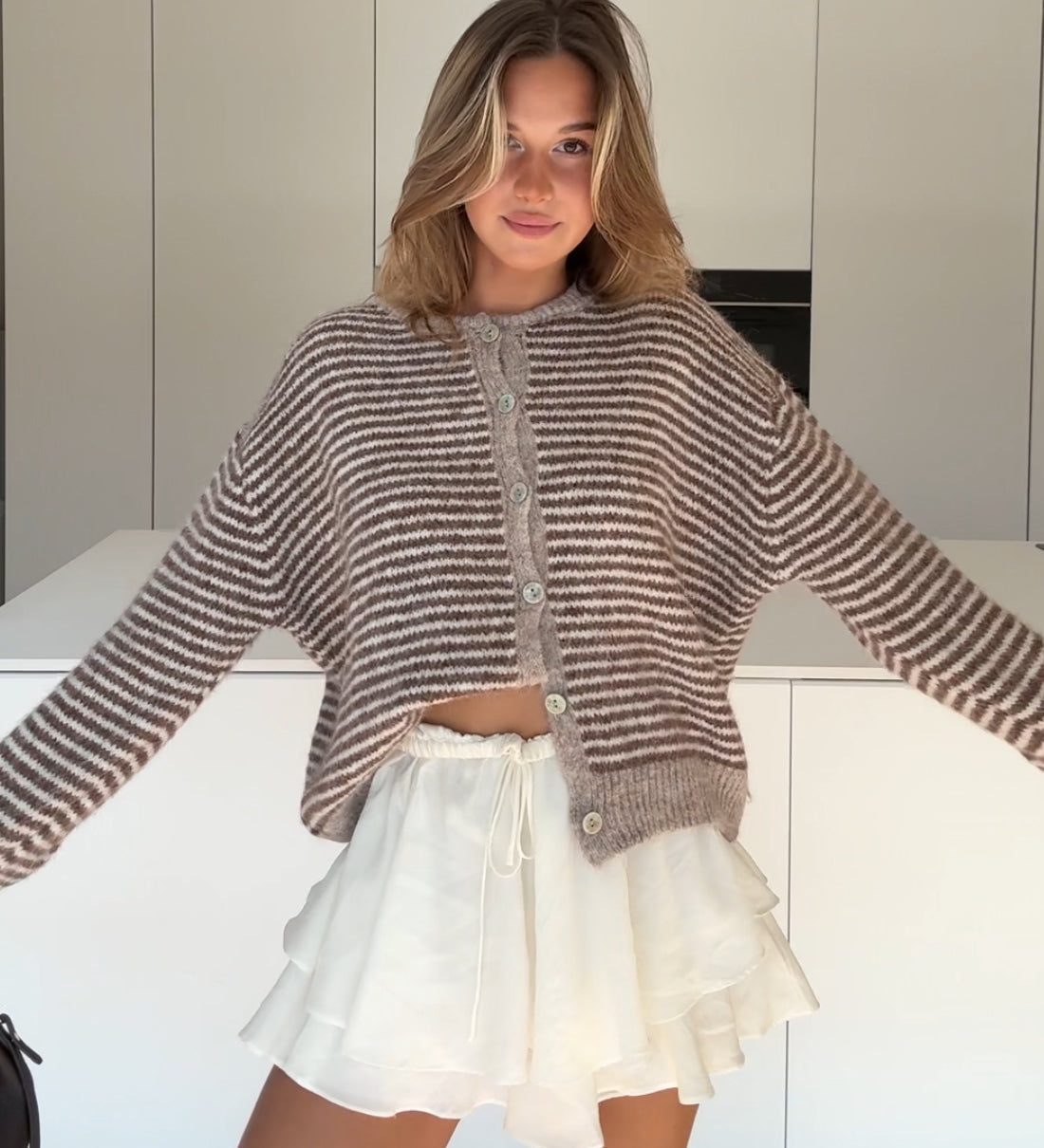 Camisola macia às riscas