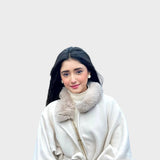 Violetta | Luxurious Winter Capes with Fur Details in Beige