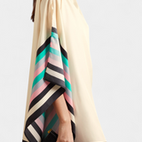 Elenora Kaftan with Geometric Pattern, Loose Fit, and Butterfly Mesh Fabric