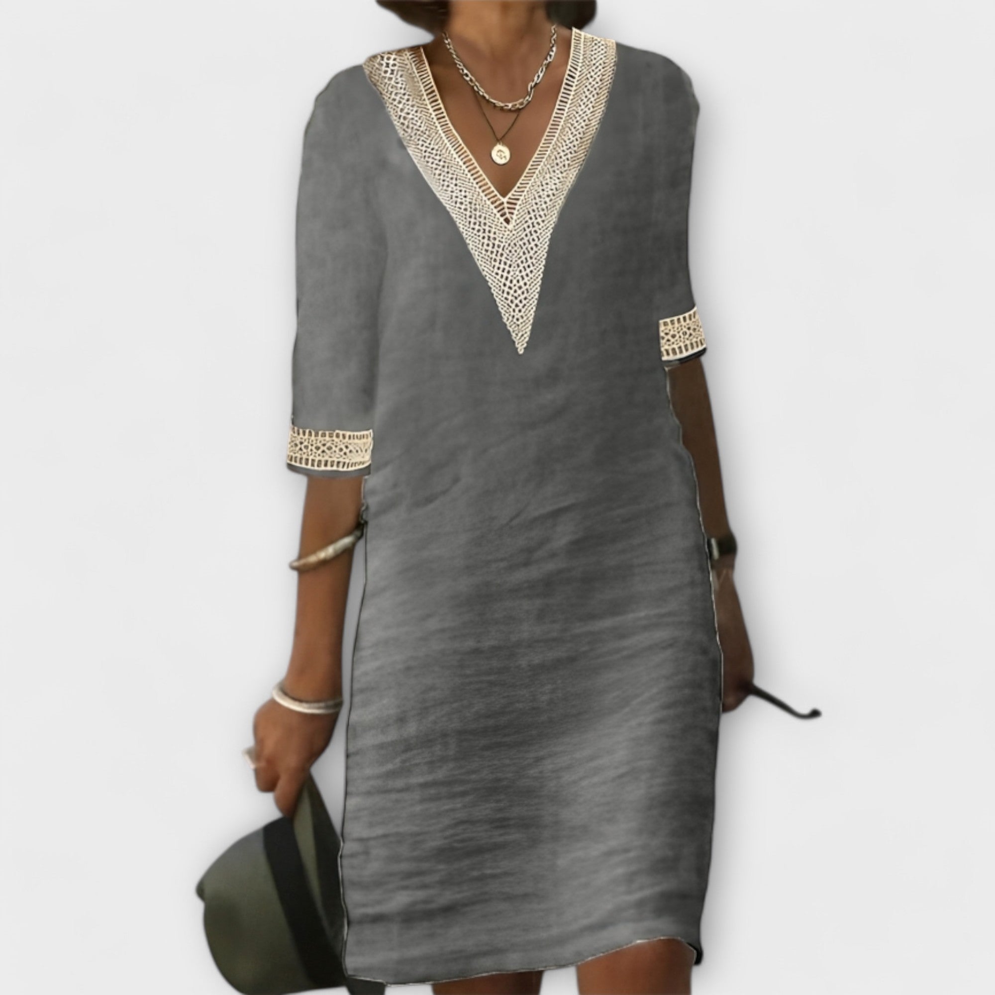 Vestido de Mulher em Algodão e Linho
