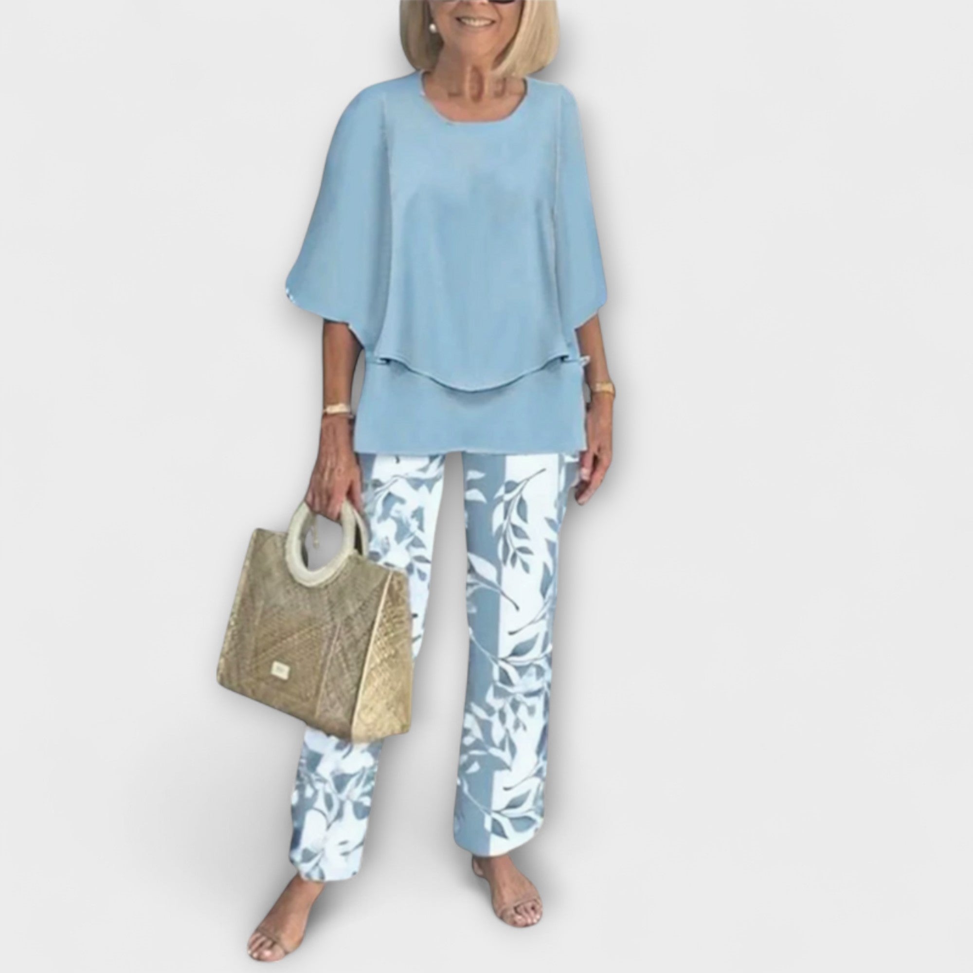 Conjunto Moderno com Blusa e Calças Confortáveis