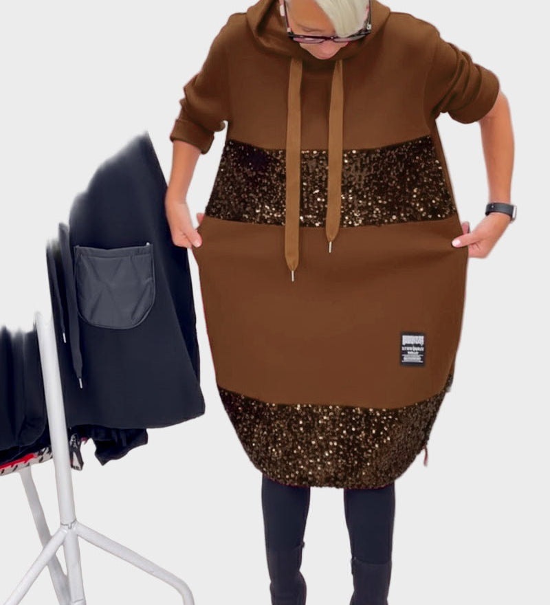 Marieta | Modern Dress with Hood and Patch