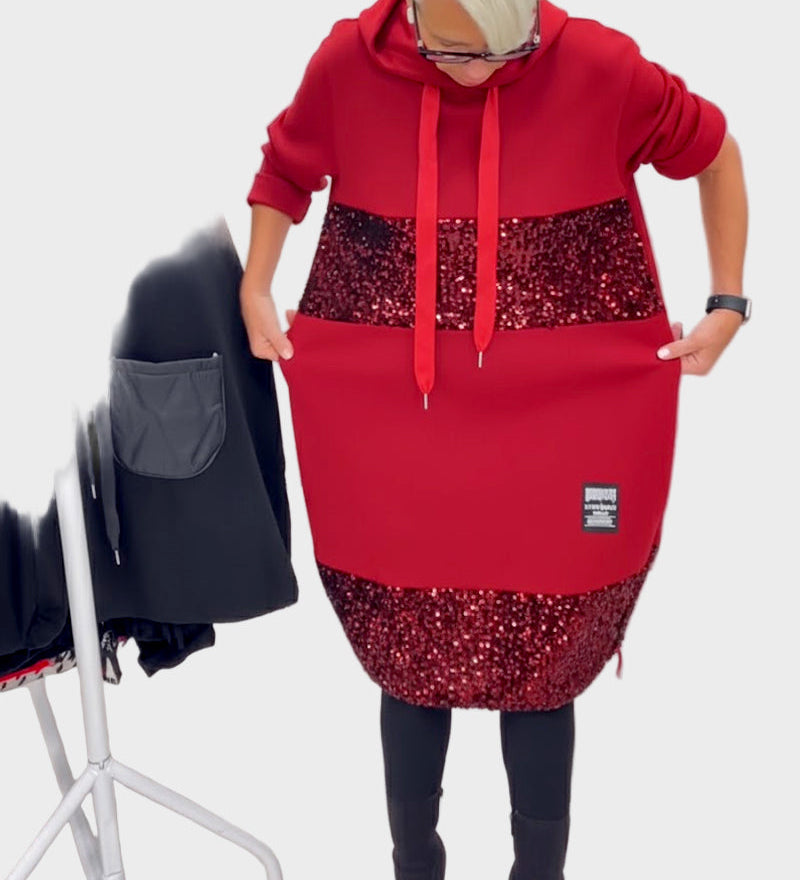 Marieta | Modern Dress with Hood and Patch