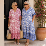 Keisha | Κομψό Φλοράλ Φόρεμα V-Neck