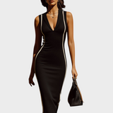 Renesmee | Μίνι Φόρεμα Bodycon με Χρωματική Αντίθεση για Μετακινήσεις