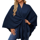 Maegan | Elegante xale tipo poncho com design frontal macio e aberto