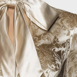 Rachel - Camisa de veludo estampado elegante e sofisticada na cor champanhe