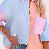 Juniper Button-Front Color Block Shirt