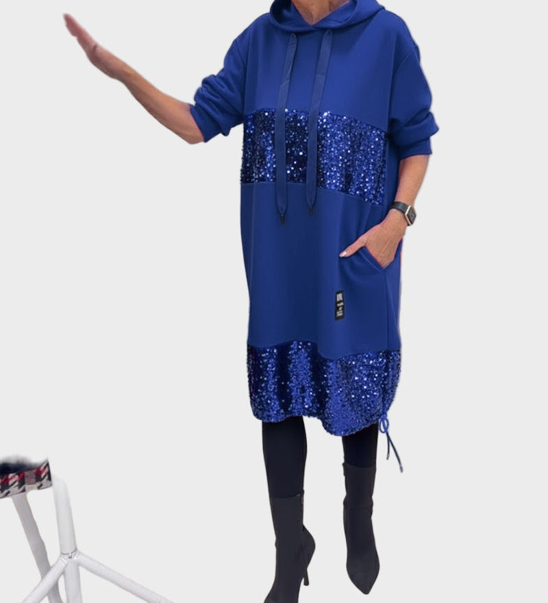 Marieta | Modern Dress with Hood and Patch