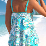 Paige | Ζωντανό Floral Tankini-Σετ