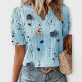 Emily - Blusa de moda com decote em V