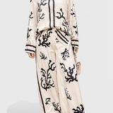 Nazaret Conjunto de Calças Largas com Estampado Artístico