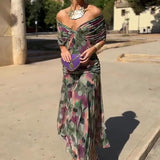 Louise | Κομψό Maxi Φόρεμα με V-Λαιμόκοψη για Πάρτι