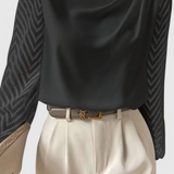 Zara Elegant Blouse with Sheer Sleeves